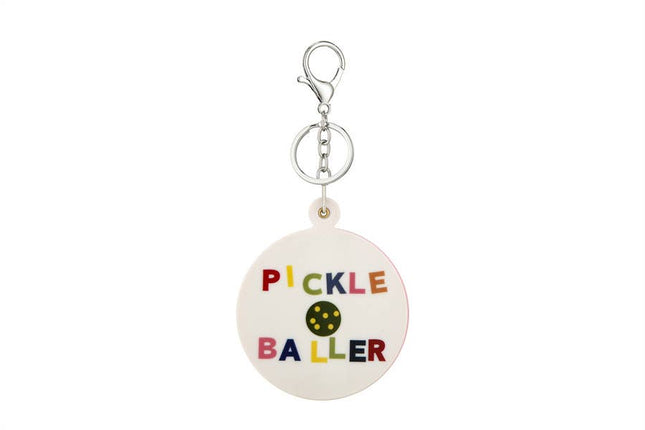 Ladies PICKLE BALLER theme Fashion KEYCHAIN mirror