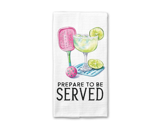 Prepare to be Served Pickleball Waffle Towel