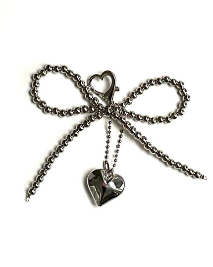 Shoelace Charm Trendy Sneaker Jewels Silver Bow Heart 