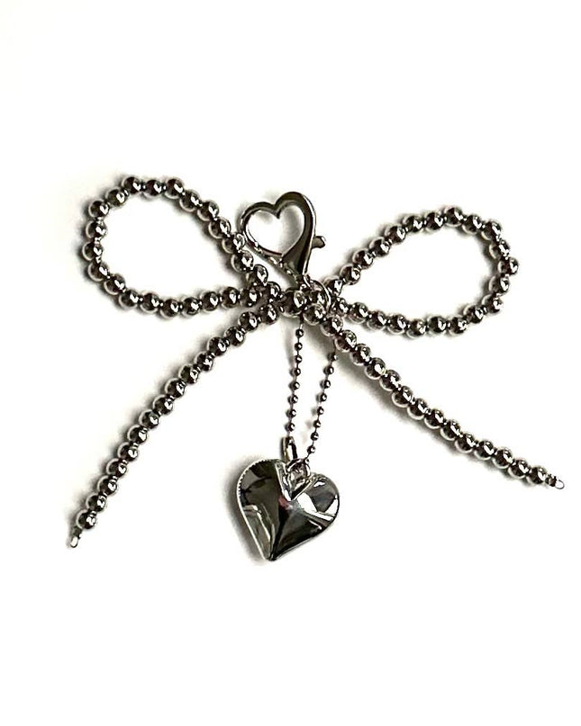 Shoelace Charm Trendy Sneaker Jewels Silver Bow Heart 