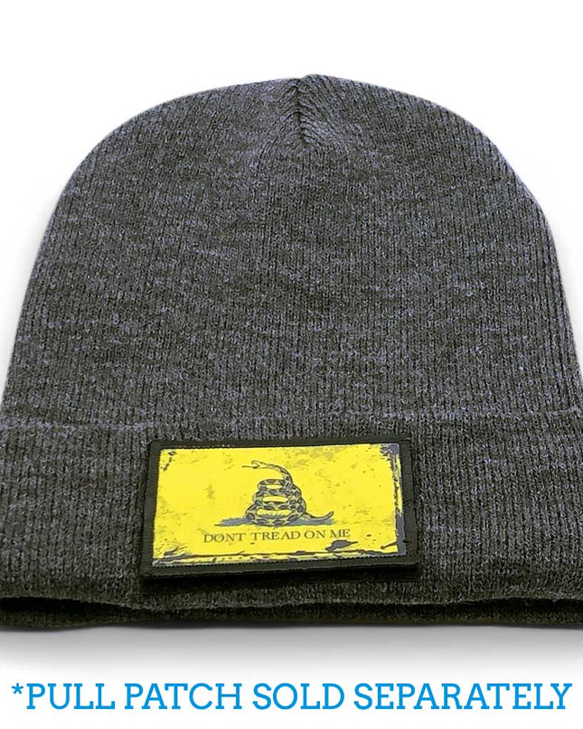Beanie Pull Patch Cap By Flexfit - Dark Grey