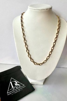 Tri-Oval Link Chain Necklace for Charms