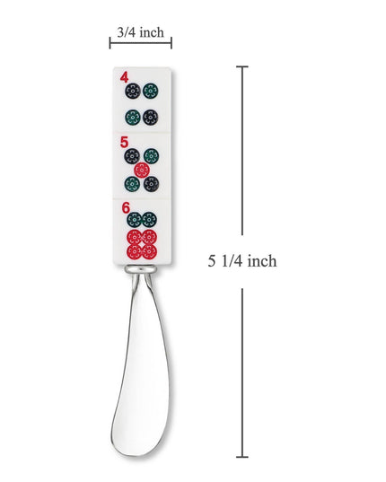 2-Piece Mahjong Stones Zinc Cheese Spreader