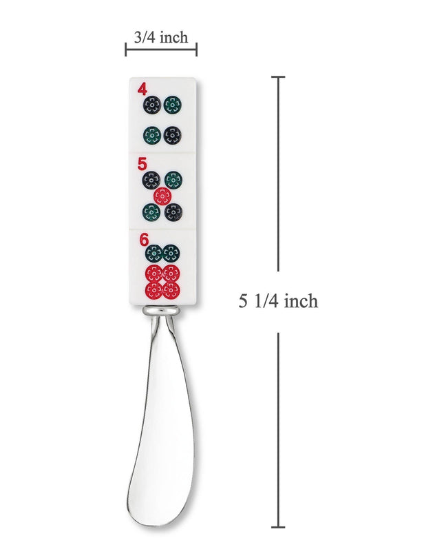 2-Piece Mahjong Stones Zinc Cheese Spreader