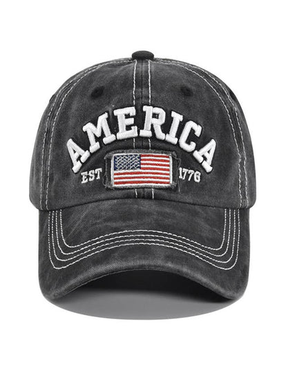 America Flag Embroidered Baseball Cap