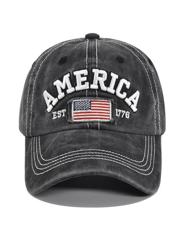 America Flag Embroidered Baseball Cap