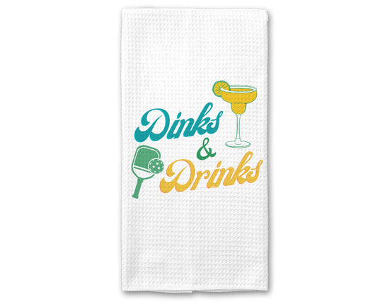 Dinks & Drinks Pickleball Waffle Towel