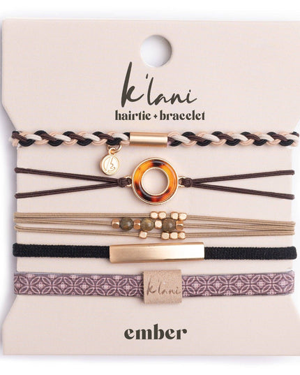 "Ember" Tortoise Shell Ring Charm with gold, browns and neutrals.