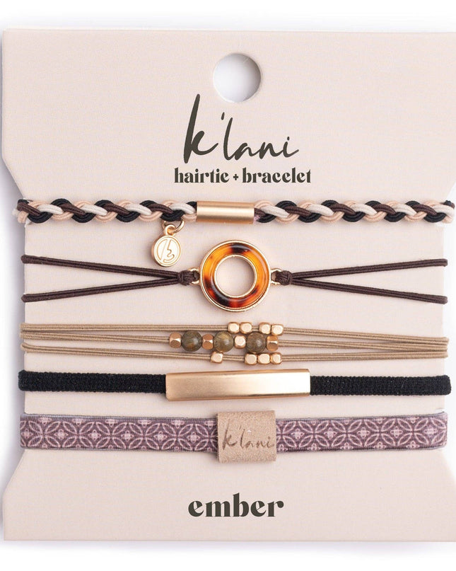 "Ember" Tortoise Shell Ring Charm with gold, browns and neutrals.