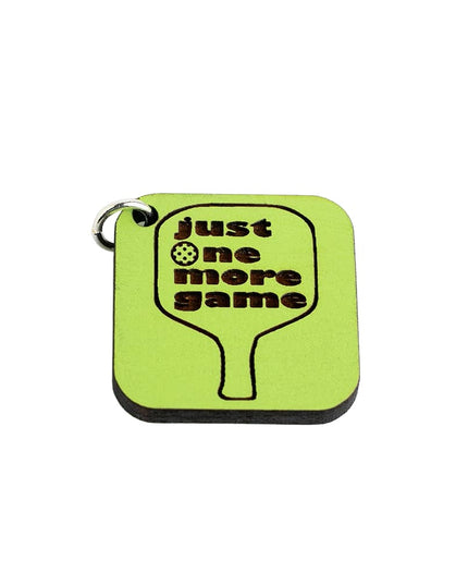 One More Game Wood Charm