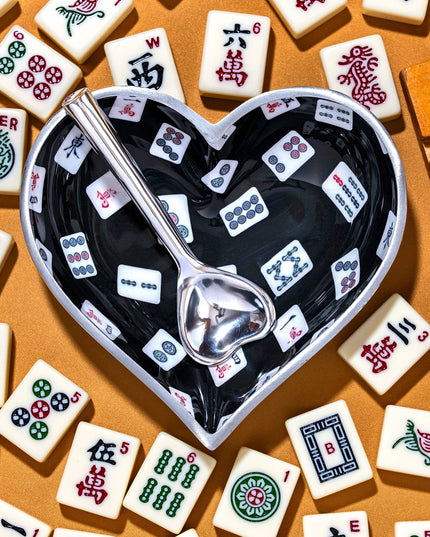 Happy Mah Jong Heart with Heart Spoon