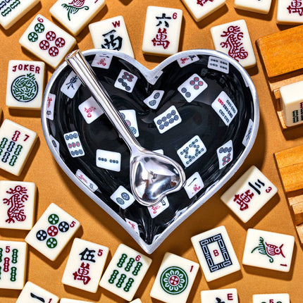 Happy Mah Jong Heart with Heart Spoon