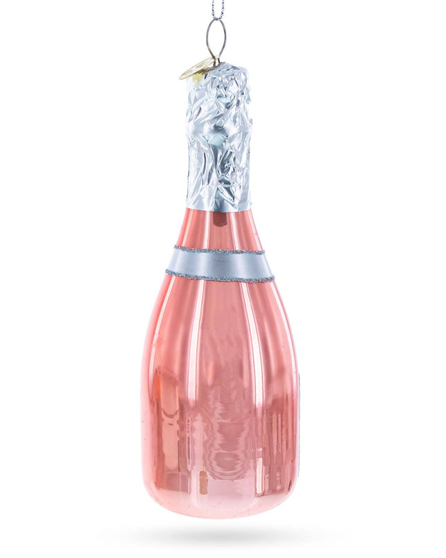 Pink Sparkling Wine Glass Ornament