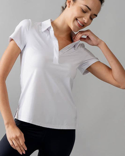 Four Button Placket Polo Shirt