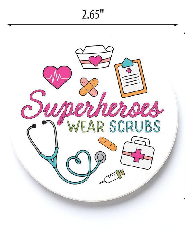 Car Coaster-Superheroes Wear Scrubs Icons