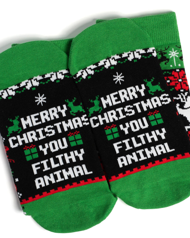 Merry Xmas You Filthy Animal Socks