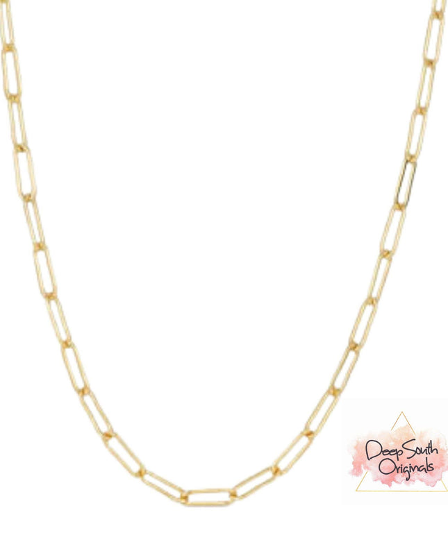The "Carla" Chain Paper Clip Chain Necklace for Charms