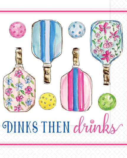 Paper Cocktail Napkins 20 Ct Pickleball Party Rosanne Beck