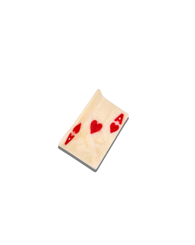 Hand-painted Mini Ace of Heart Claw Hair Clip