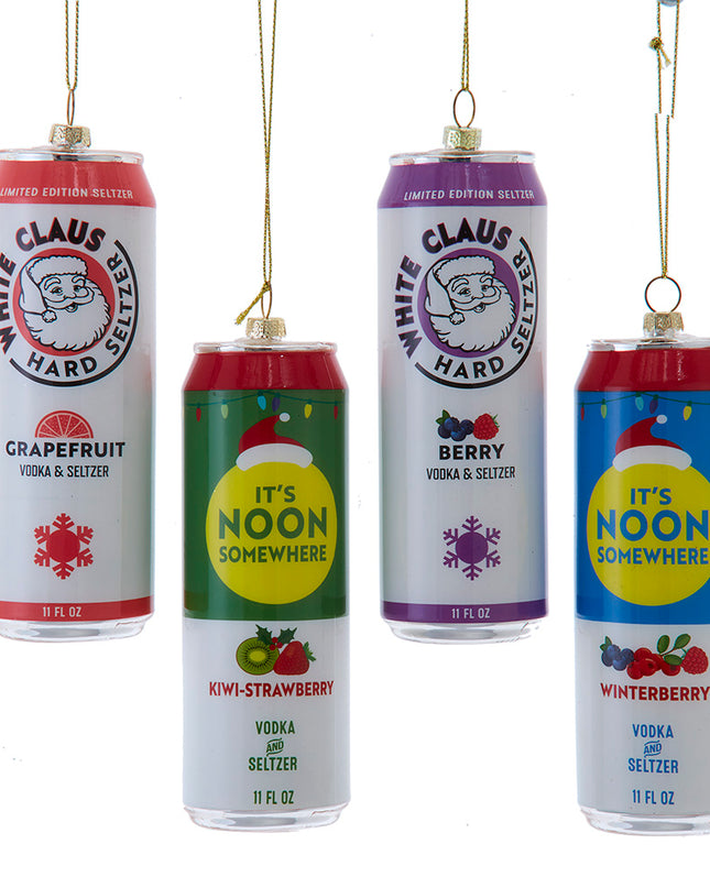 Kurt Adler Glass Hard Seltzer Ornaments