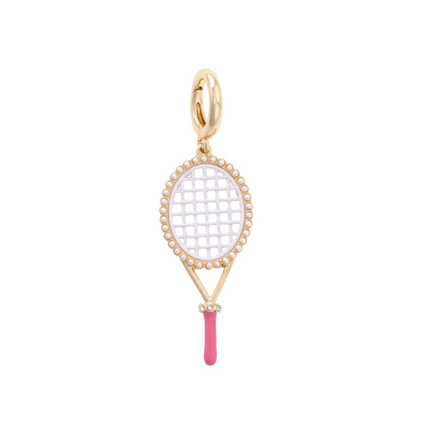 Pearl accented Tennis Charm in Pink