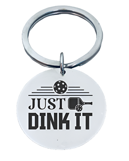 Just Dink It Keychain Round
