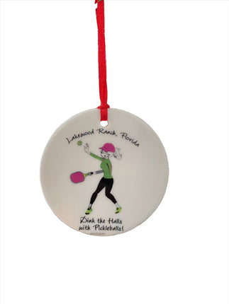 Dink the Halls with Pickleballs - Gal Pickleball ornament Lake Norman