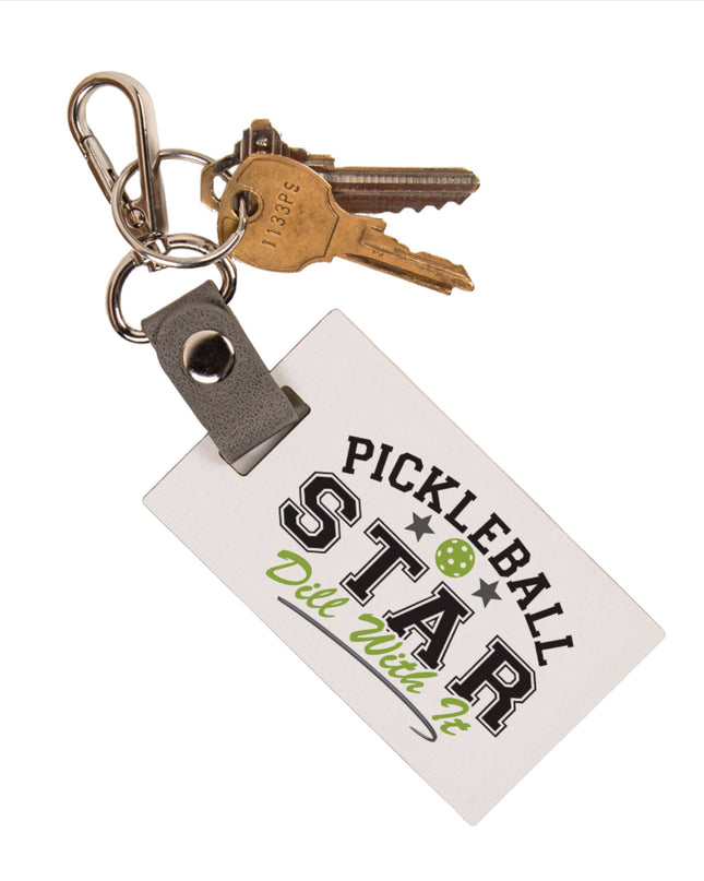 Pickleball Star Dill With It Key Chain