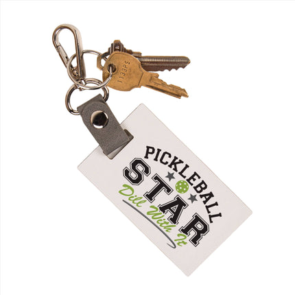 Pickleball Star Dill With It Key Chain
