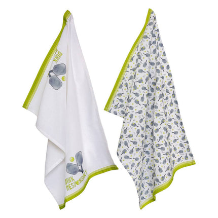 Pickleball Cotton Tea Towels Set of 2