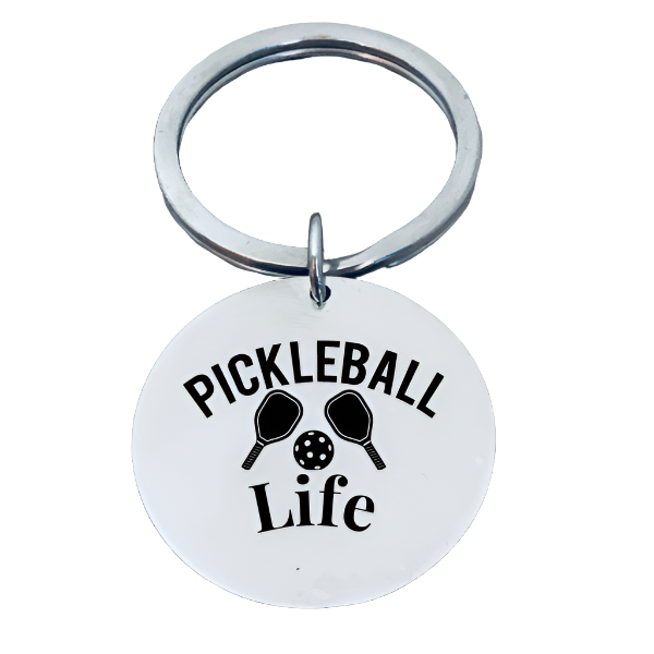Pickleball Life Keychain Round