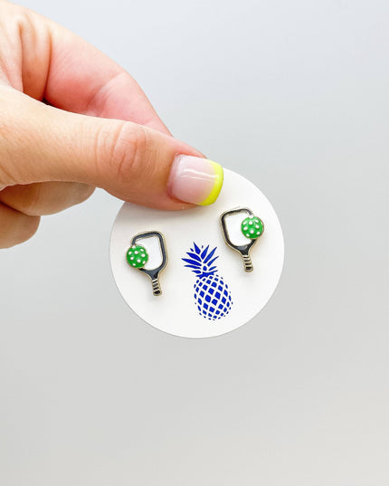 Pickleball Signature Enamel Stud Earrings