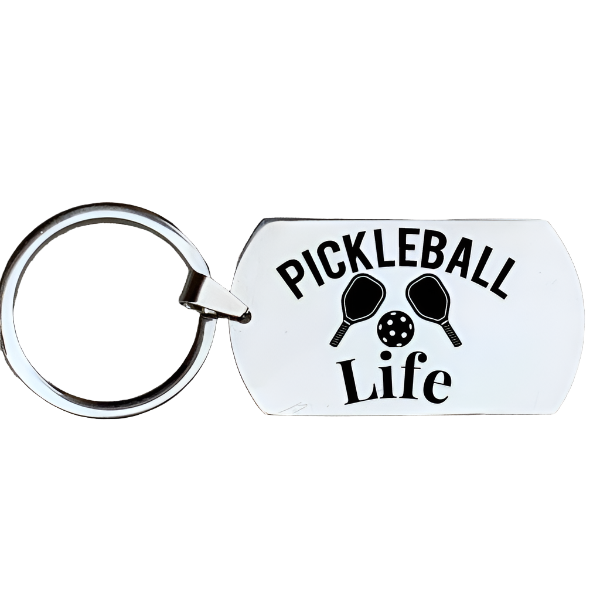 Pickleball Life Keychain Rectangle