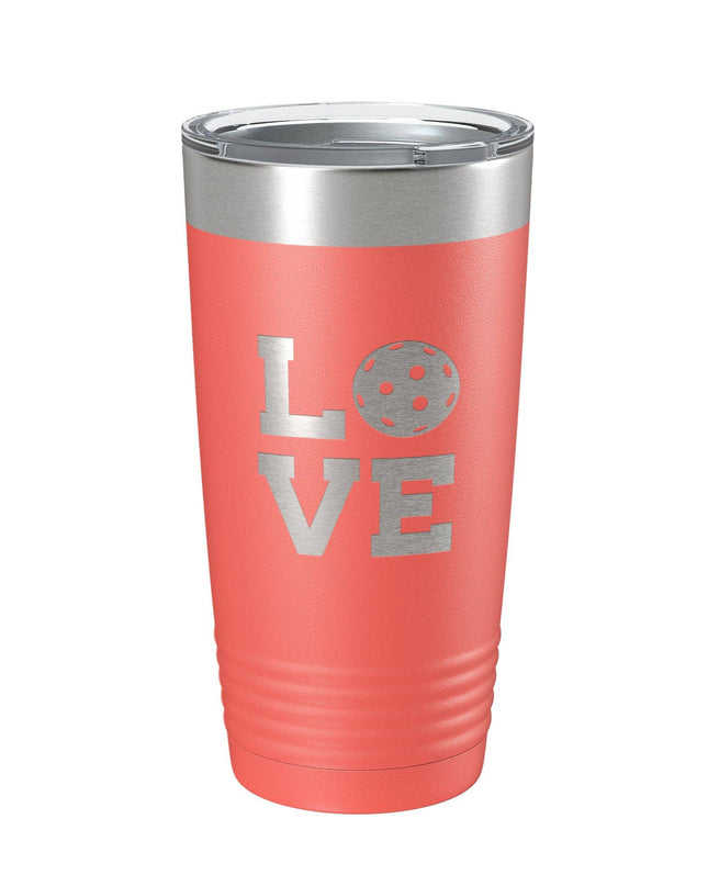Love Pickleball 20oz Insulated Tumbler Coral