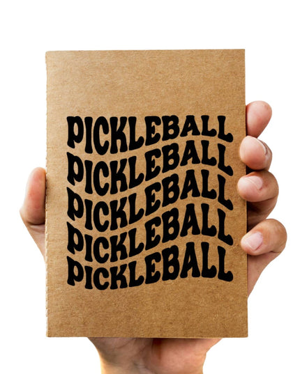 Pickleball Wavy Text 48-pg Pocket Journal (Packaged, Video)