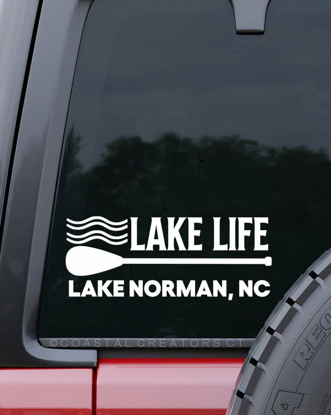 Lake Norman Lake Life Car Window Sticker Decal Customizable