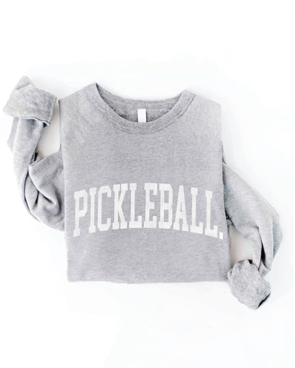 PICKLEBALL Graphic Sweatshirt- Heather Grey