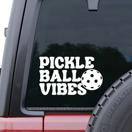 Pickleball Vibes Car Window Decal (Packaged)
