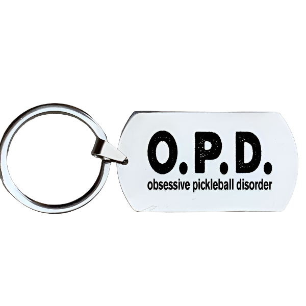 Obsesive Pickleball Disorder Keychain Rectangle