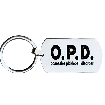 Obsesive Pickleball Disorder Keychain Rectangle